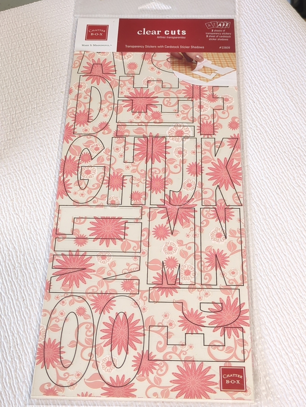 🏵️Chatter Box - Rosey - Clearcuts Transparent Stickers with Cardstock Shadows
